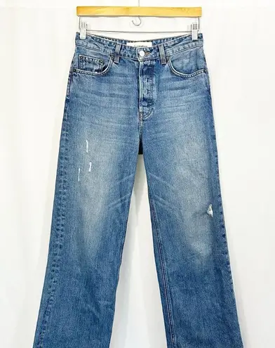 Reformation  Fawcett High Rise Wide Leg Crop Denim Jeans in Celtic Wash