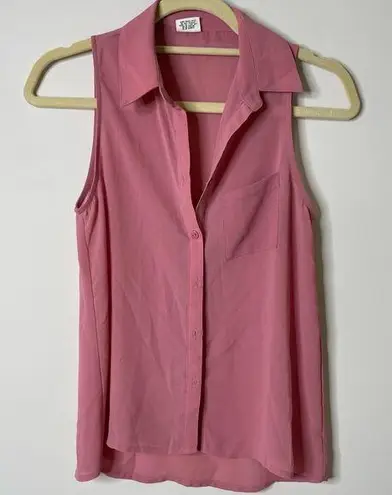 Full Tilt Essentials by  Pink Sleeveless Blouse XS