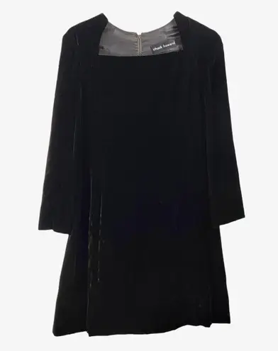 VINTAGE 70s CHUCK HOWARD Long Sleeve Velvet Dress Size M