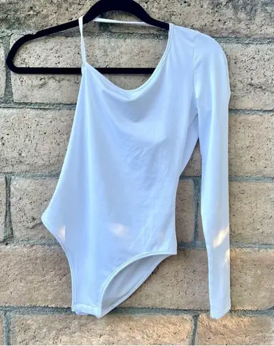 superdown Revolve One Sleeve Long Sleeve White Bodysuit Size Small