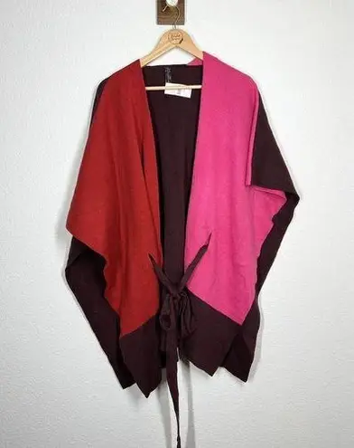 Lane Bryant  Color Block Tie Waist Poncho Sweater Size 22/28