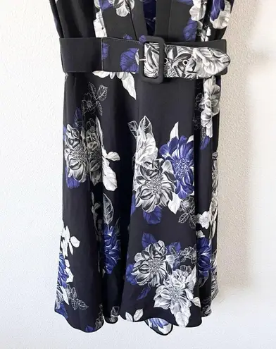 City Chic Epic Floral Mini Dress in Black