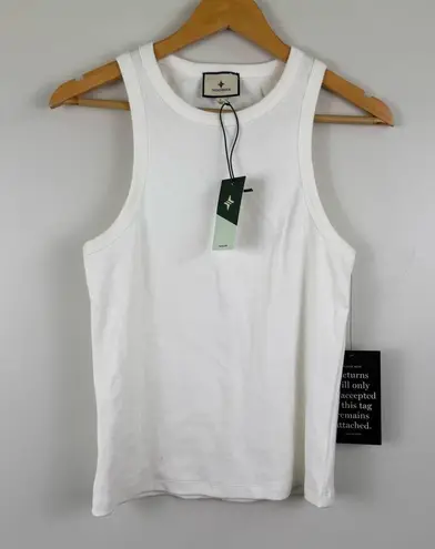Tuckernuck NWT White Foley Rib Racerback Tank Women's Size Large
