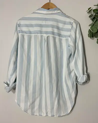 Rails Striped Long Sleeve Lace Up Shirt