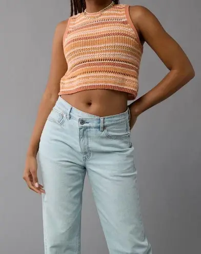 American Eagle Lace-Up Back Sweater Tank Top