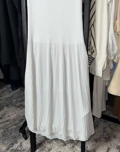 Marella Norcia White Ribbed Knit Maxi Jumper Dress Size M