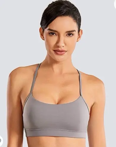 CRZ Yoga Gull Gray Butterluxe Y Back Spaghetti Thin Strap Bra- Size Medium
