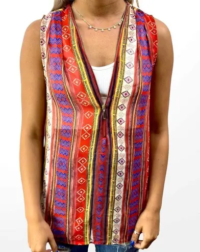 Bobeau Sleeveless Tribal Tank Size Small