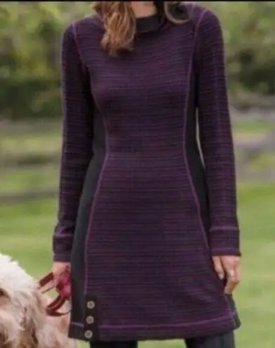 prAna New Womens NWT Keland Sweater Dress S Dark Red Purple Wool Blend Slimming