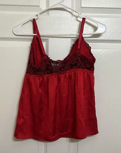 Tahari Red Fleur De Lis Stretch Cami