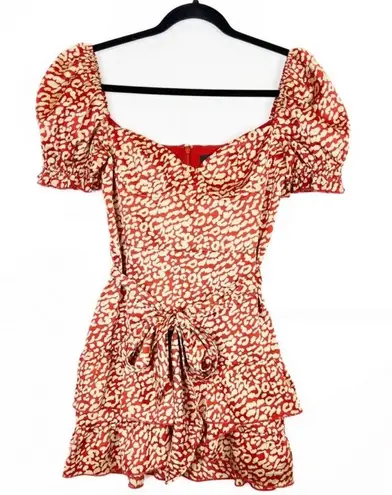 Majorelle NWOT  Shiloh Mini Dress in Red Leopard.