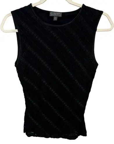 Classiques Entier Women's Black Lace Sleeveless Tank Top Size Small Y2K