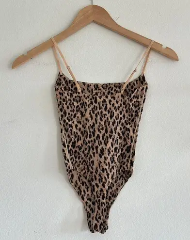 SKIMS Fits Everybody Cami Bodysuit in Sienna Jaguar Print, Size XXS