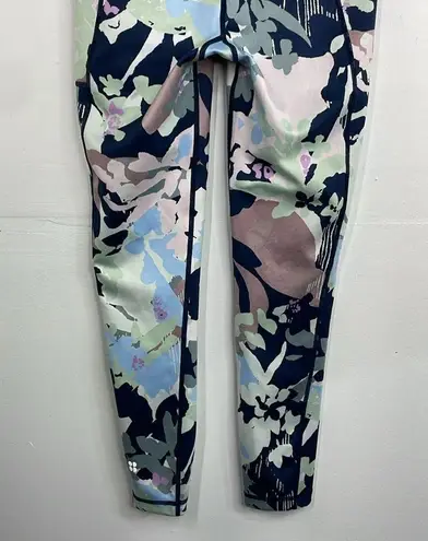 Sweaty Betty  Super Sculpt 7/8 Length Floral Print Leggings size 6