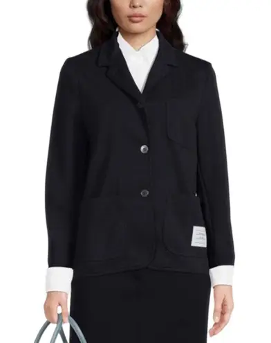 NWT Thom Browne Sack Jacket Wool Tech Milano Navy Blazer IT 36 00 Made In Italy