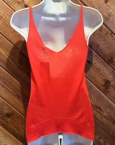 Donna Karan 🆕 DKNY silk & cashmere camisole tank top orange v neck extra small