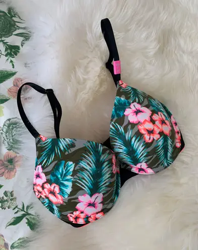 PINK - Victoria's Secret Vs Pink Tropical Camo Push-up Bra 32D