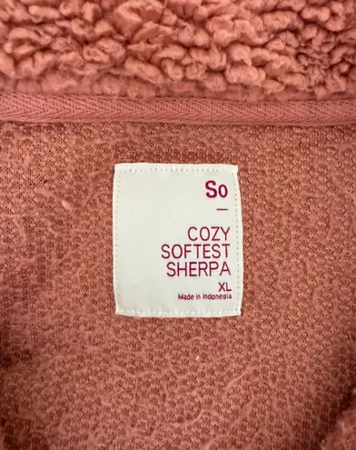 Target Sherpa Pink Quarter Zip Sweatshirt