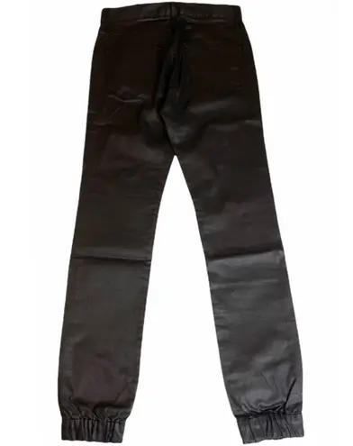 3x1 new  NYC ☏ Retro Coated Track Pant Joggers Jeans ☏ Black 24 ☏ Fashion Forward