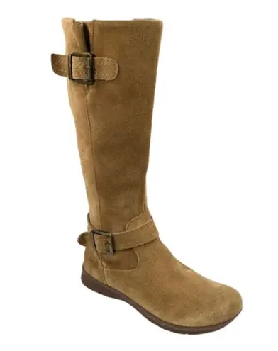 BOC Born on Comfort Tall Bohemian Style Suede Boots EUC $175 Size 6M S3053 Tan