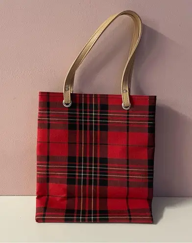 Vintage Y2K Red Tartan Plaid Tote Bag GUC