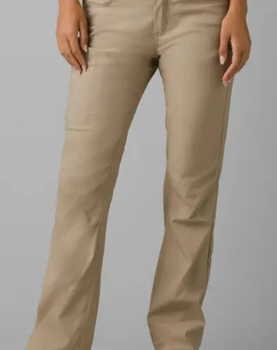 prAna Women's NWT Tan/Khaki Hiking Straight Leg Bootcut Pants Size 4 Short