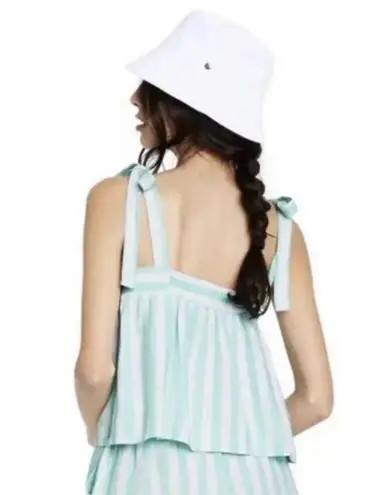 Stoney Clover Lane NWT XXS Stoney Clover Ln x Target Linen Blend Mint Green White Stripe Blouse Top New