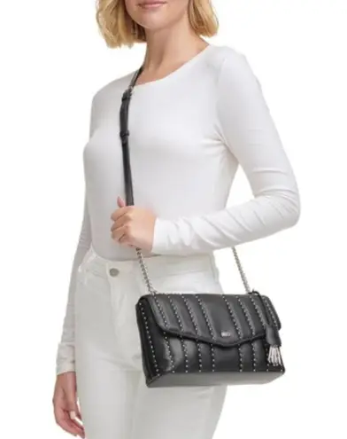 DKNY  Lexington Park Shoulder Bag in Black/Silver Detail New w/Tag