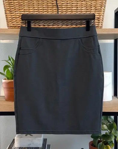 Liverpool Jeans Company Ponte Knit Gray Pencil Skirt, 4 / 27