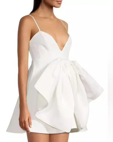 Bardot Annabelle Statement Bow Minidress, Orchid White Size 6/M Retail $169