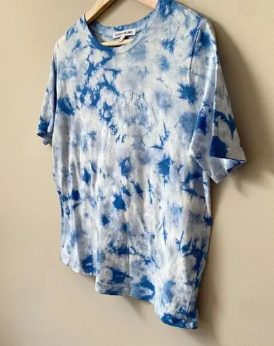 Elizabeth and James Women's Small Blue Cloud Tie Dye Short Sleeve Tee Shirt Casual