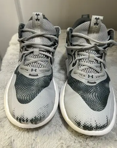 Under Armour  Gray Women’s Basketball Flow Sneakers Modern Mesh Design - Image 1