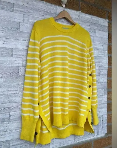TUCKERNUCK yellow Stripe Bar Harbor Sweater XXL