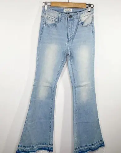 Black Label C'est Toi Light Wash Blue Denim Flare Jeans Women 25 70s Retro