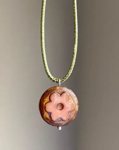 Handmade quality Czech glass bead fairy boho vintage retro style necklace🌿✨