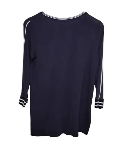 Donna Karan Sleepwear Navy Blue Sleep Top, Small