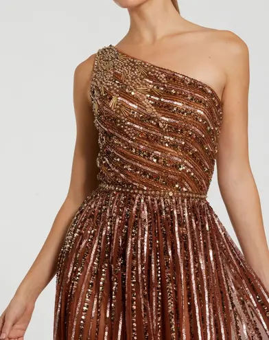 Mac Duggal Copper Embellished One Shoulder Gown 4