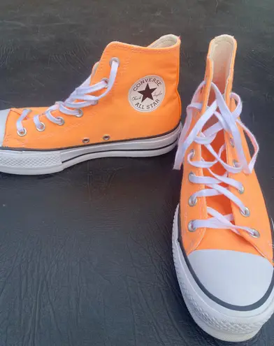 Converse Neon Orange Plateform