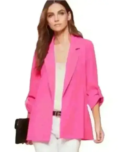 Andree by Unit Hot Pink Collared Lightweight Blazer Jacket, S