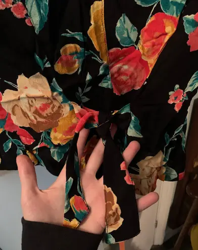 carole little Petites Black Jacket with Floral Print