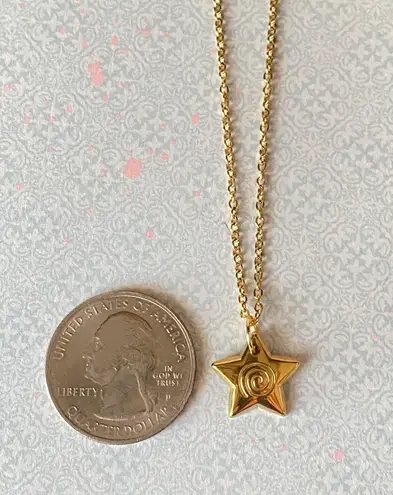 Handmade grunge y2k star swirl fully gold stainless steel chain necklace💫🌀