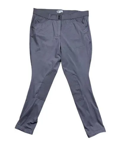 NWT Dover Saddlery Women's Gray Horse Riding Pants Size 40 Knee Patch Breeches