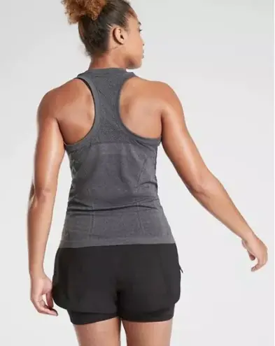 Athleta Momentum Seamless Heather Tank Charcoal Grey Heather