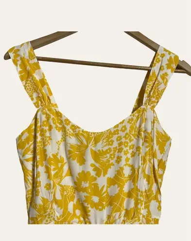 Faithfull the Brand Kasbah Jumpsuit in Jasmine Yellow Hestia Floral Size 4