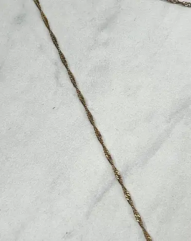 Gold Tone Faux Turquoise Trunk Up Good Luck Elephant Pendant Necklace