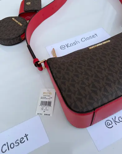 Michael Kors MK Jet Set Travel SM Crossbody With Tech Attach -Flame - Image 5