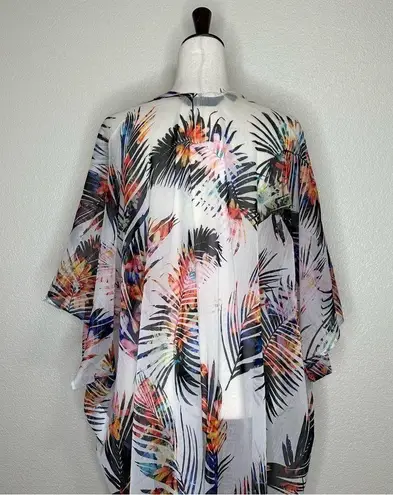 Rachel Roy Mystic Palm High-Low Open Front Soft Airy CoverUp, Sz Medium