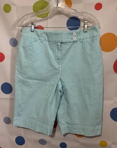 Jones New York NEW  Shorts Size 8 Aqua White