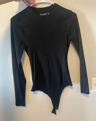 Abercrombie & Fitch Black Ribbed Bodysuit