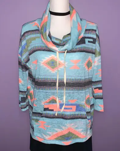 143 Story NEW Boutique Tribal Print Knit Top